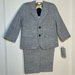 NEW Cat and Jack Lightweight Chambray 100% Cotton Light Blue Suit Set 12M